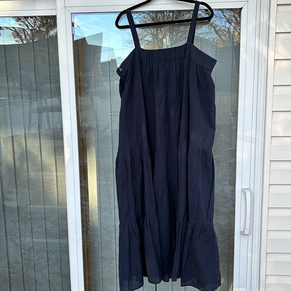 JENNI KAYNE LADIES NAVY BLUE MIDI DRESS-XXL - Picture 7 of 8